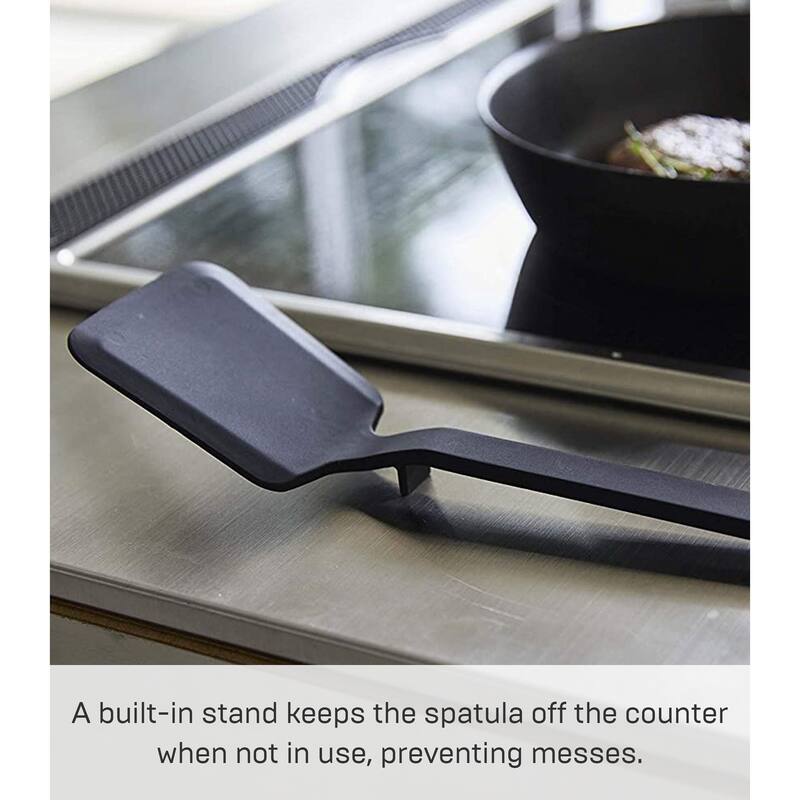 Yamazaki Home Floating Utensil - Four Styles, Silicone, Spatula - L 1.77 x W 3.54 x H 12.2 inches