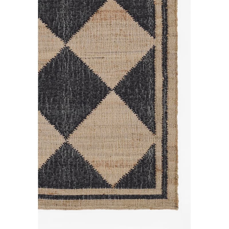 Erin Gates by Momeni Orchard Court Black Hand Woven Wool and Jute Area