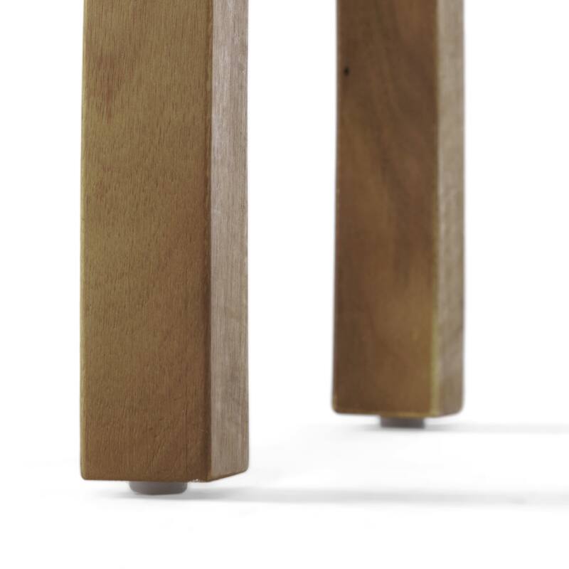 SELMA Acacia wood Accent Side Table in Natural Stained, Weather-Resistant Rectangular End Table