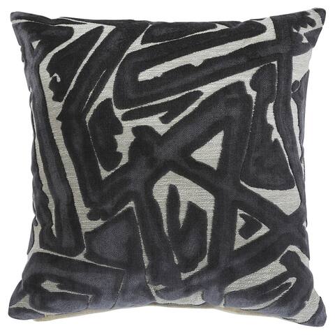 20 x 20 Abstract Design Accent Pillow, Set of 4, Gray and Cream