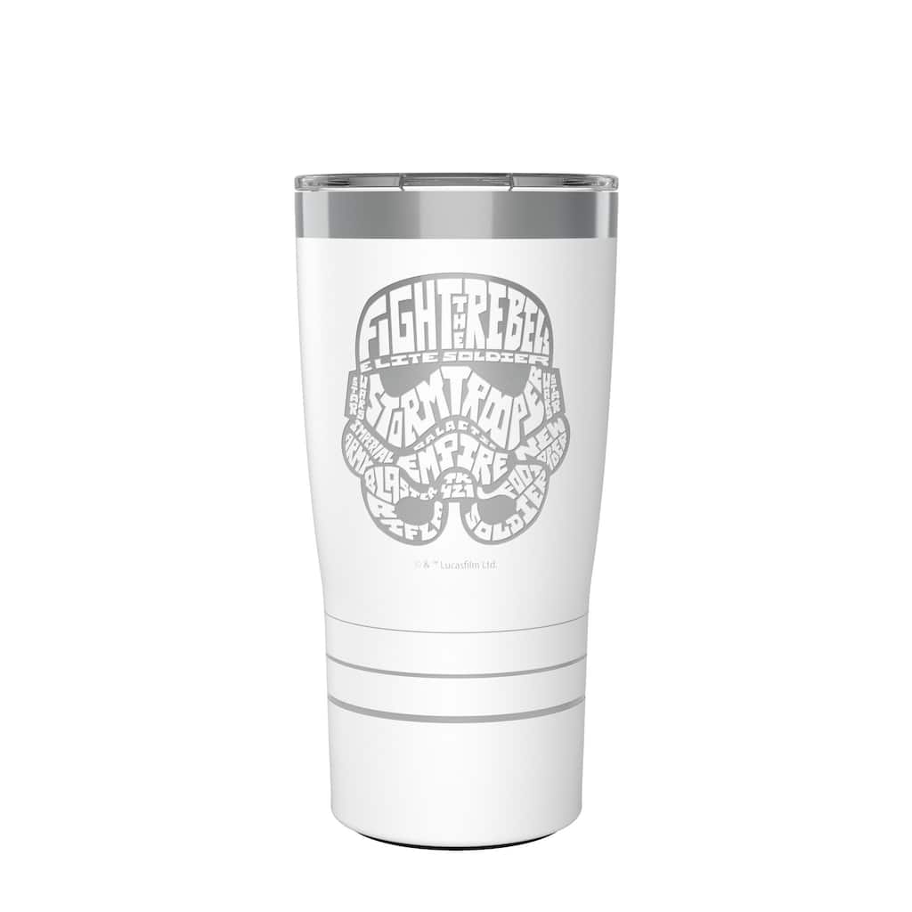 Tervis Traveler Star Wars Character Wordle Engraved Storm Trooper Triple Walled Insulated Travel Tumbler, Stormtrooper - Glacier