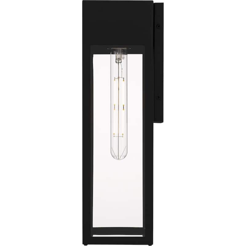 Matte Black Outdoor Wall Lantern from the Boswell Collection