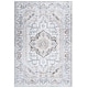 preview thumbnail 13 of 37, SAFAVIEH Baltimore Olimpia Machine Washable Shabby Chic Vintage Oriental Rug 4' x 6' - Light Grey/Rust - Rectangle