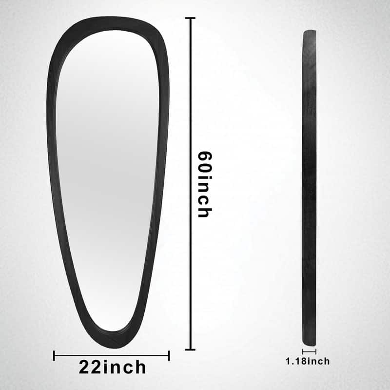 Irregular Mirror Asymmetrical Wood Wall Mirror