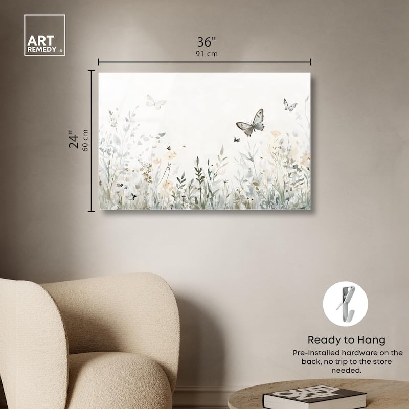 Butterfly Field Acrylic by Art Remedy, Ready to Hang