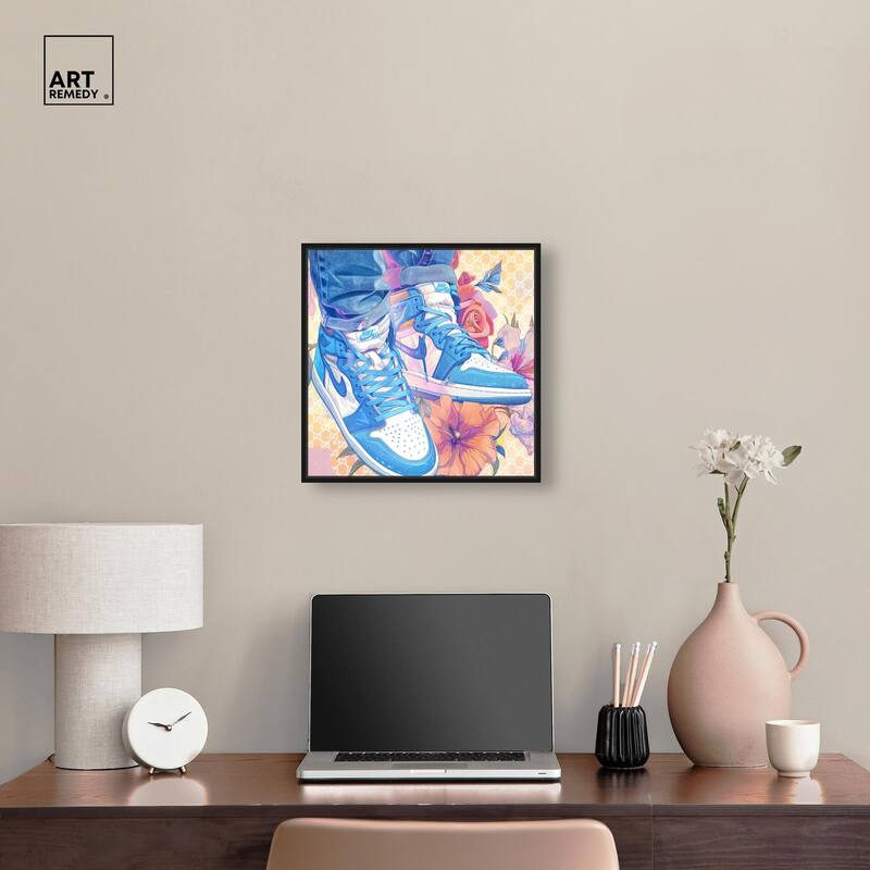 Sneakers in Bloom Canvas by Art Remedy