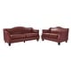 preview thumbnail 5 of 29, Franco Traditional Genuine Leather Sofa Set of 2 by HULALA HOME