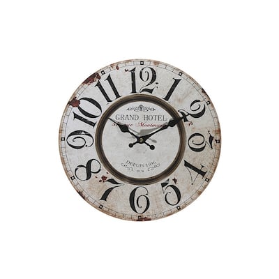 Round Mdf 13.5" Wall Clock (Grand Hotel)