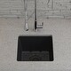 preview thumbnail 4 of 47, Lexicon Undermount Quartz 15 Inch Single Bowl Kitchen Sink Kit