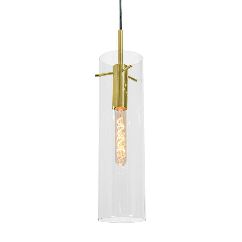 AFX Vista 1-Light Pendant - Clear Glass Shade - Light Antique Brass