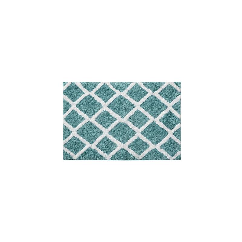 Reversible High Pile Tufted Bath Rug For Bath Room - Aqua