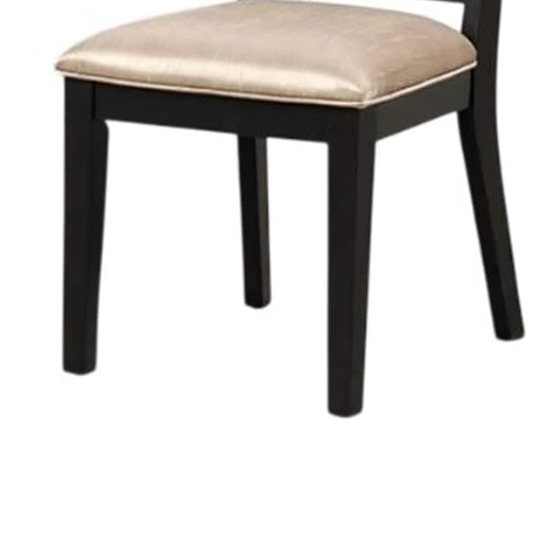 Yada Side Dining Chair Set of 2, Slatted Back, Espresso Brown