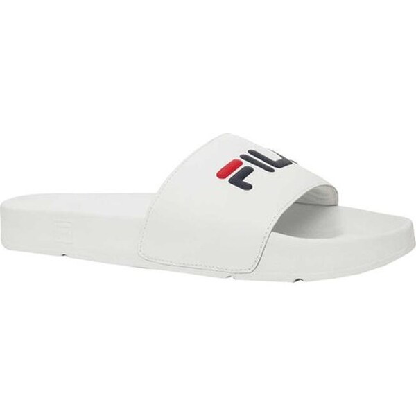 fila flip flops white