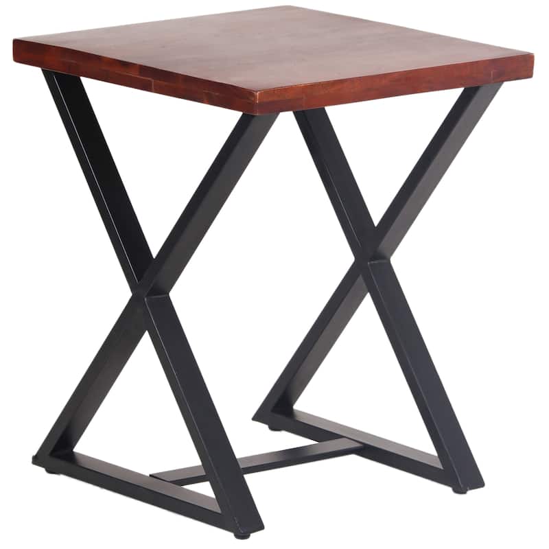 Acacia Wood Cross Leg Living Room Table Set - 46"Lx24"Wx19"H