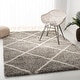 preview thumbnail 1 of 135, SAFAVIEH Hudson Shag Estella Diamond Trellis 2-inch Thick Rug 3' x 5' - Grey/Ivory