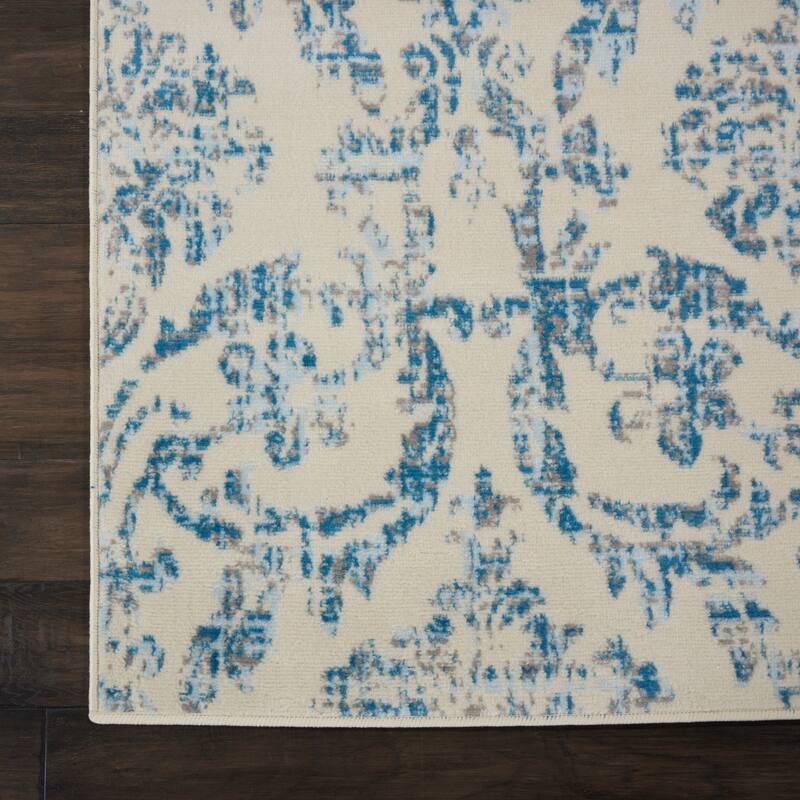 Nourison Jubilant Vintage Farmhouse Damask Area Rug
