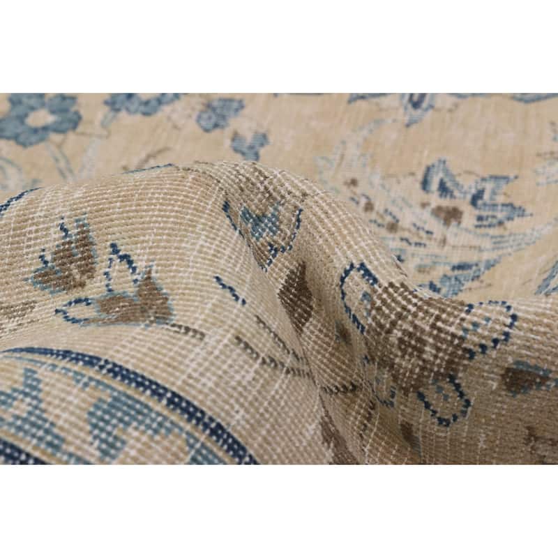 ECARPETGALLERY Hand-knotted Antalya Vintage Khaki Wool Rug - 8'5 x 11'11