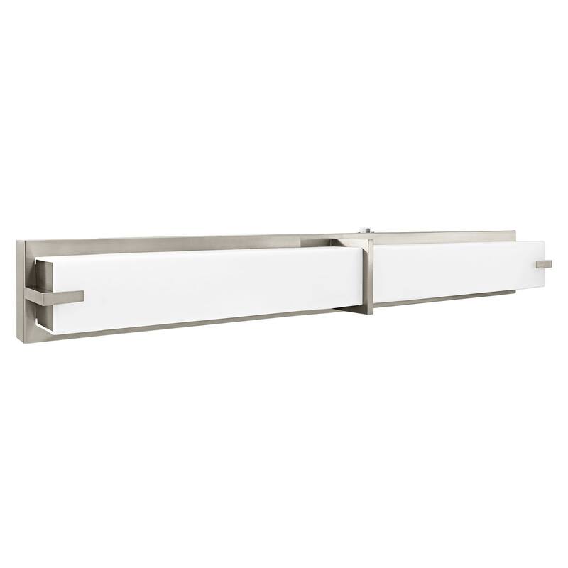 Luxrite 36" LED Vanity Light Brushed Nickel Bathroom Light Fixture 3CCT 30W 2100 Lumens Dimmable Damp Rated ETL Listed - 3000/4000/5000