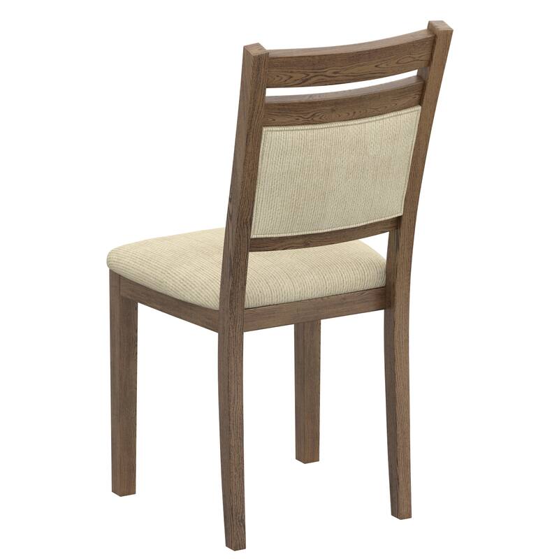 Modern Solid Wood & Fabric Dining Chair, Set of 2