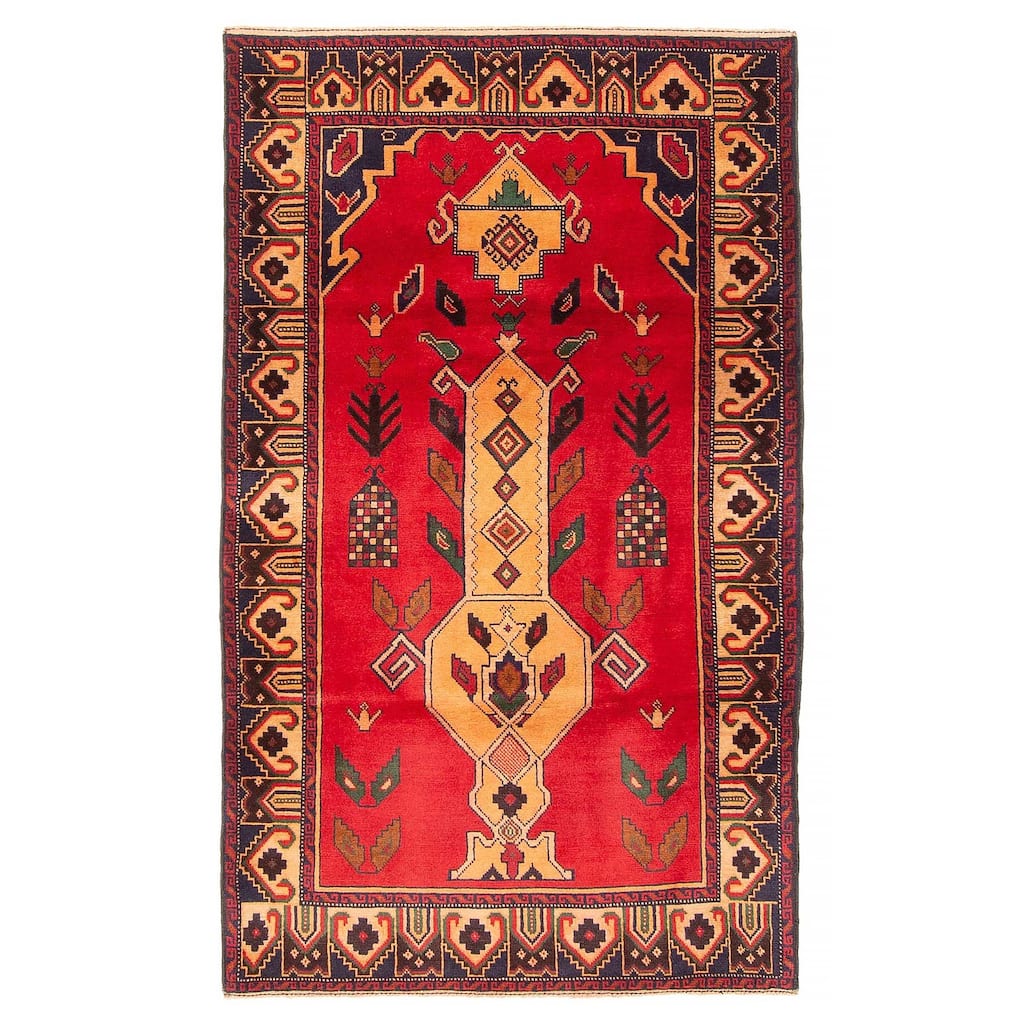 Teimani Red Rug 2'10" x 4'10" - 2'10 x 4'10