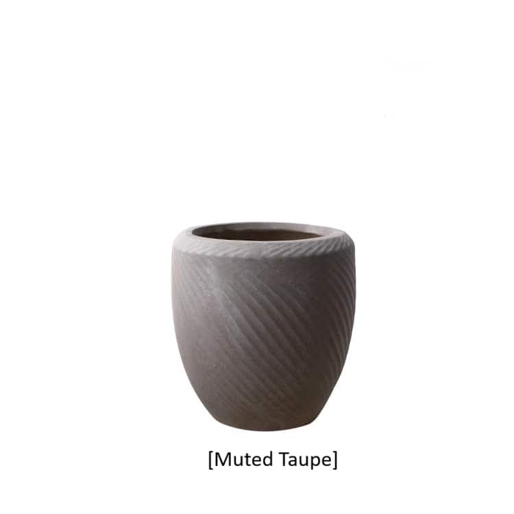 RusticReach Comtemporary Swirl Planter - Muted Taupe