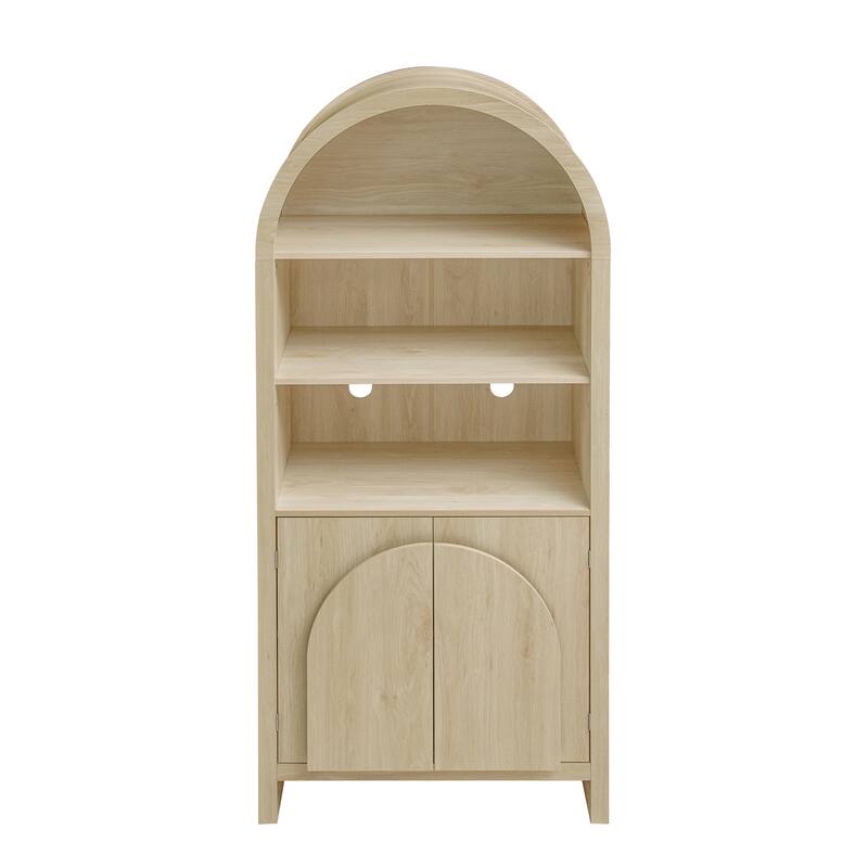 Arched Kitchen Pantry, Modern Farmhouse Wood Kitchen Storage Cabinets ,Arched Storage Display Cabinet