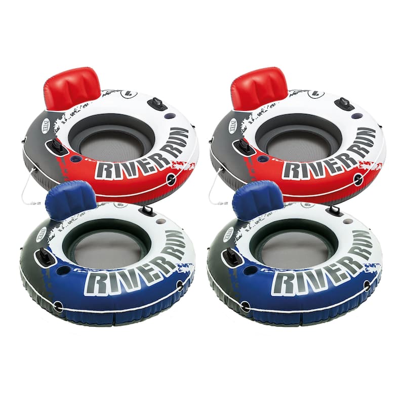 INTEX River Run 1 Inflatable Floating Lounge Pool Floats, 4 Pack, Color May Vary - 4.4