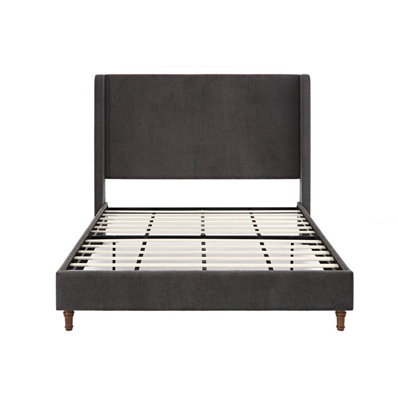 54" High Tall Headboard Velvet Upholstered Bed