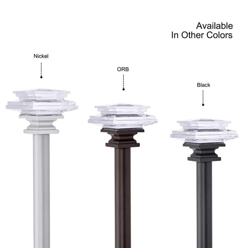 UTOPIA ALLEY Wall Mounted 3/4 Inch Curtain Rod - Adjustable Drapery Rods, Bedroom & Living Room Decorative Curtain Rods