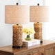 preview thumbnail 1 of 14, Enzo 25" Coastal Water Hyacinth LED Table Lamp, (Set of 2), by JONATHAN Y