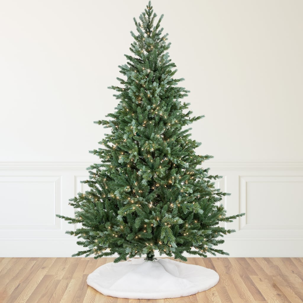 Medium Blue Spruce Artificial Christmas Tree 9' Clear Lights - 9 Foot