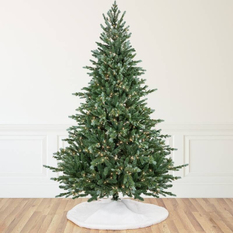 Medium Blue Spruce Artificial Christmas Tree 9' Clear Lights - 9 Foot