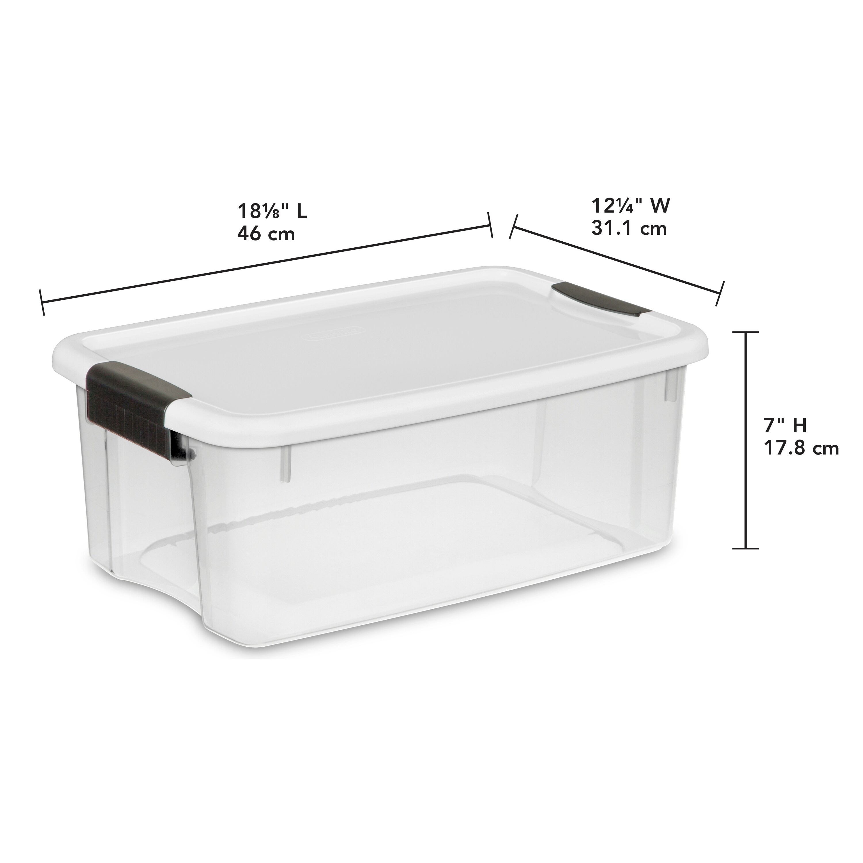sterilite clear plastic storage containers