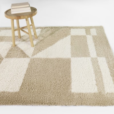 Nereus Geometric Shag Area Rug