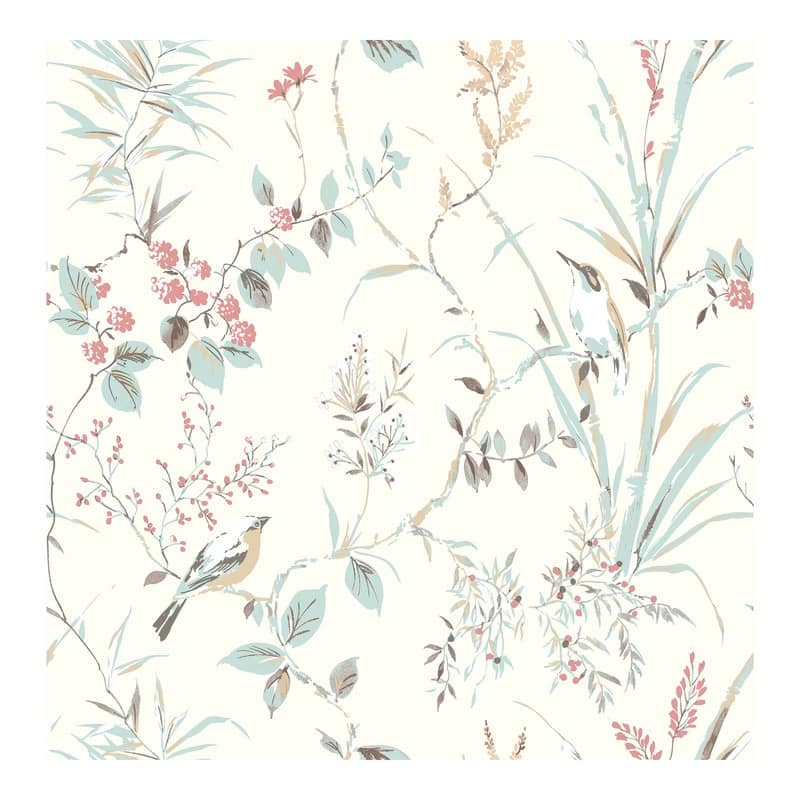 Brewster Mariko Cream Botanical Wallpaper - 20.5 x 396 x 0.025