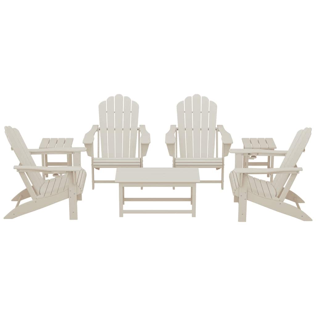 Aderson Outdoor Poly Adirondack Conversation Lounge 7-Piece Set