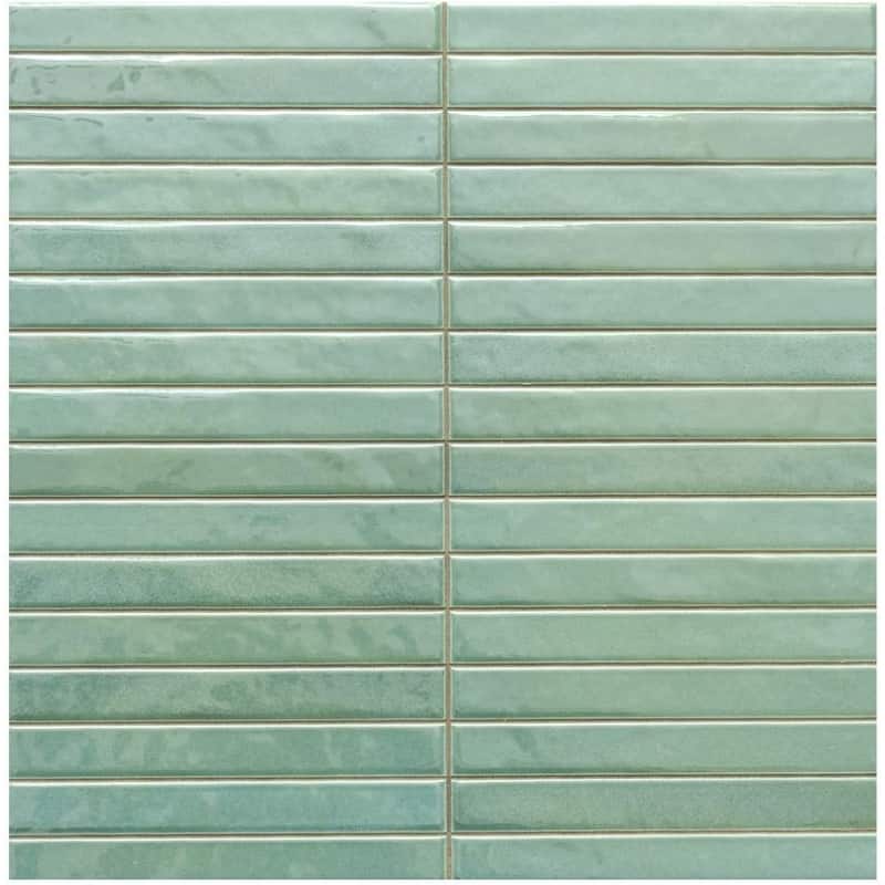 Castilla 14x14 Glossy Porcelain Textured Ribbed Tile - Wall, Backsplash