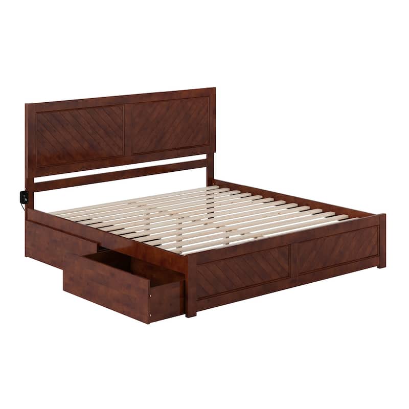 Canyon Platform Bed with Matching Footboard & Storage Drawers