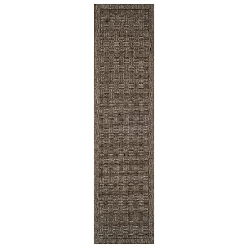 SAFAVIEH, Palm Beach Zettie Modern Sisal Rug - 2' x 8' Runner - Silver