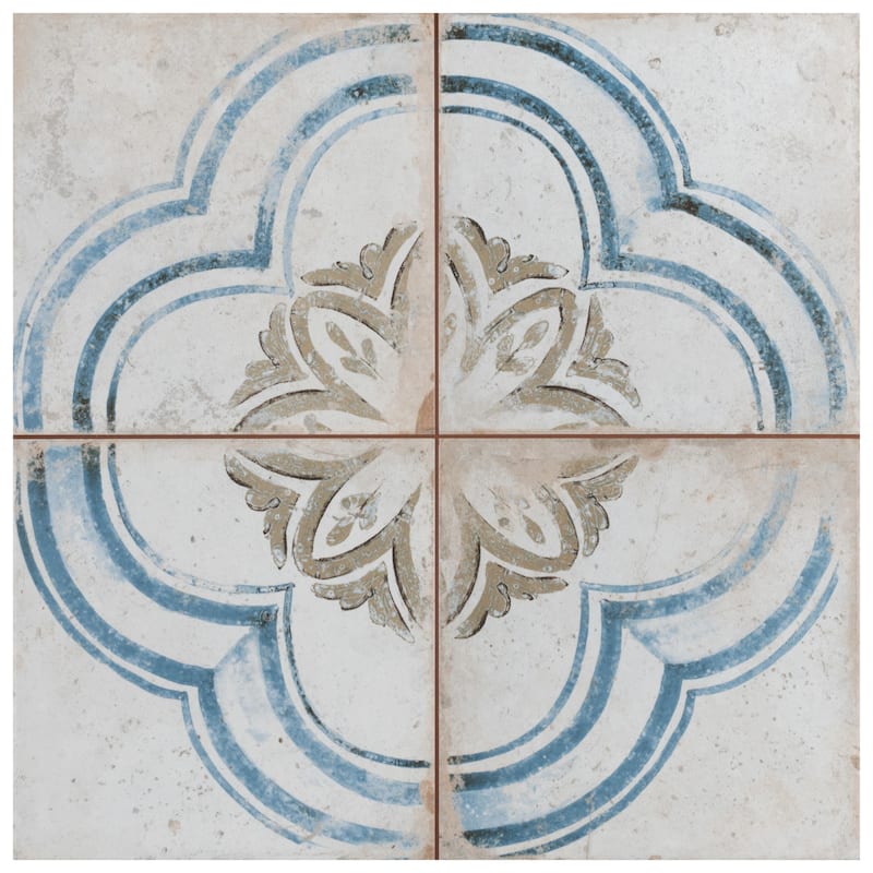 Merola Tile Kings Root Blossom 17-5/8" x 17-5/8" Ceramic Floor and Wall Tile