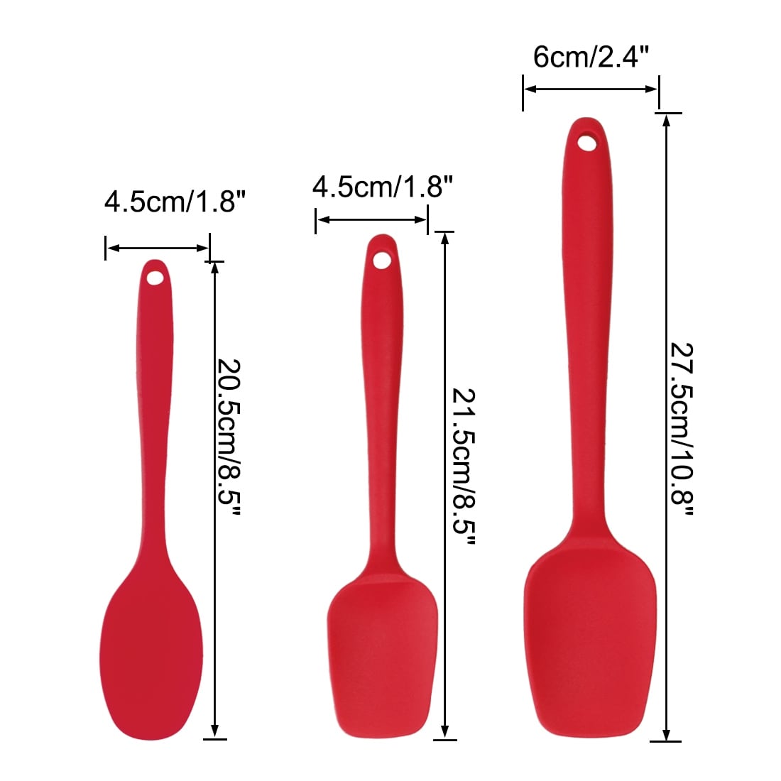 Update Spatula 10 Silicone Scraper Spoon Heat Resistant - 2 Pack