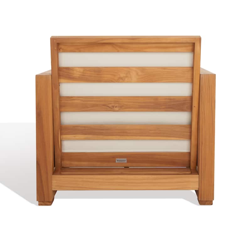 SAFAVIEH Couture Zina Outdoor Teak Club Chair - 32W x 37D x 29H