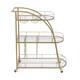 Mobile Bar Cart Serving Wine Cart with Wheels, 3-tier Metal Frame Elegant Wine Storage