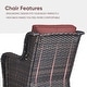 preview thumbnail 12 of 89, Outdoor Wicker High Back Club Chair with Cushions (Set of 2)