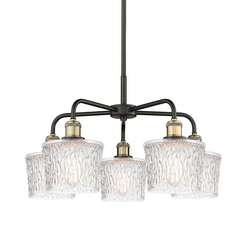 Innovations Lighting 516-5CR-15-25 Niagra Chandelier Niagra 5 Light - Black Antique Brass / Clear