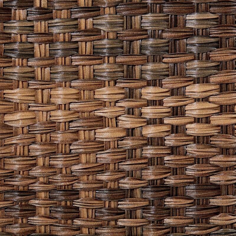 Seville Classics Handwoven Lidded Oval Double Laundry Hamper