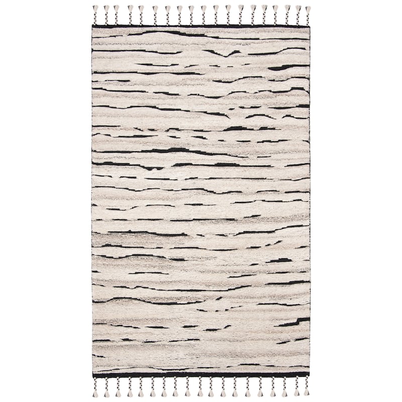 SAFAVIEH Hand-Knotted Casablanca Shag Siret Tribal Wool Rug