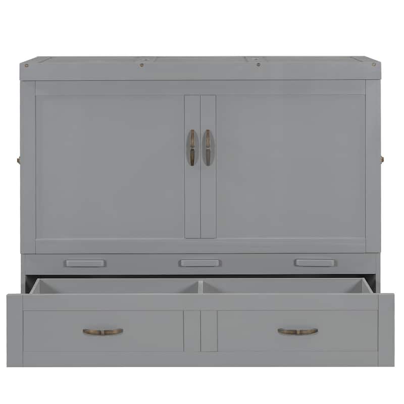 Space-Saving Murphy Bed with USB Ports and Large Drawers