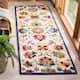SAFAVIEH Handmade Aspen Argyroula Boho Tribal Wool Rug - 2'3" x 7' Runner - Ivory/Blue