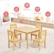 preview thumbnail 5 of 8, Gymax Kids 5 Piece Table Chair Set Pine Wood Children Play Room